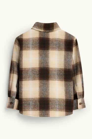 Bambini - Camicia - a quadretti - beige / marrone