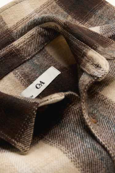 Bambini - Camicia - a quadretti - beige / marrone