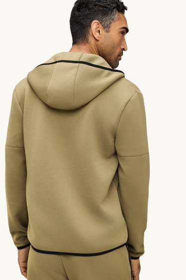 Herren - Sweatjacke mit Kapuze - khaki