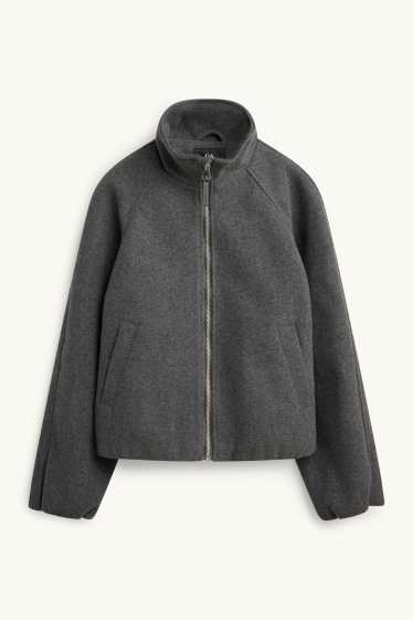 Bambine - Giacca bomber - foderata - grigio scuro