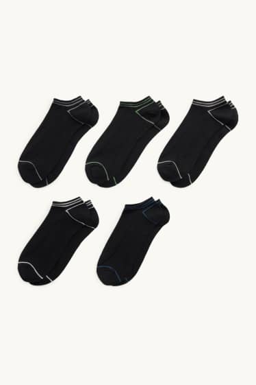 Hommes - Lot de 5 paires - socquettes - noir