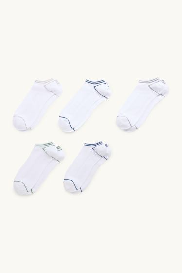 Hommes - Lot de 5 paires - socquettes - blanc