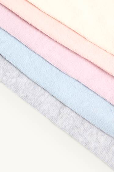 Enfants filles - Lot de 5 paires - collants - rose pâle / bleu clair
