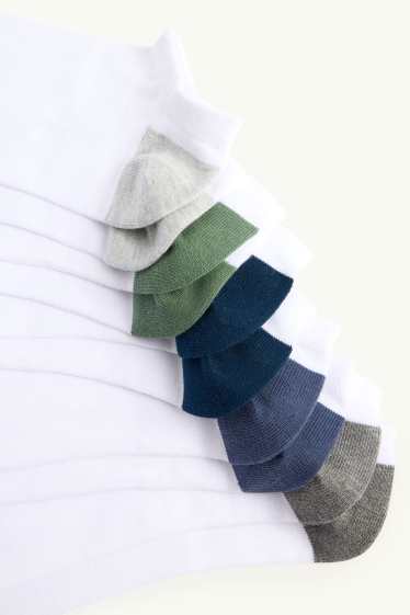 Men - Multipack of 5 - trainer socks - white