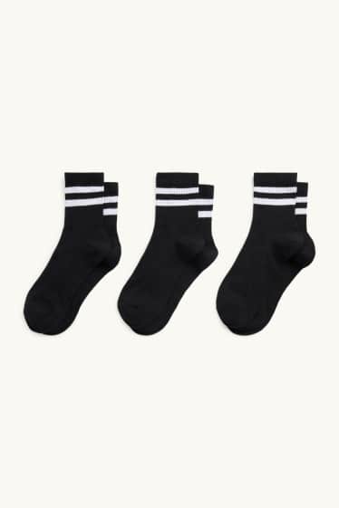 Women - Multipack of 3 - socks - black / white