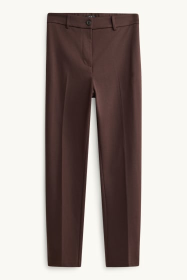 Damen - Business-Hose - High Waist - Regular Fit - braun