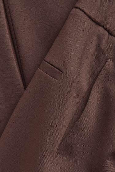 Damen - Business-Hose - High Waist - Regular Fit - braun