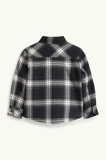 Nen - Sobrecamisa de franel·la - folrada - de quadres - negre/blanc
