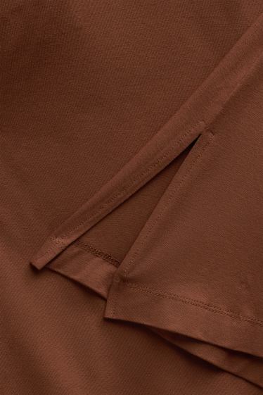 Femmes - T-shirt à encolure en V - relaxed fit - rouille