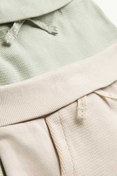 Nadó nen - Paquet de 2 - pantalons per a nounat - texturats - beix/verd
