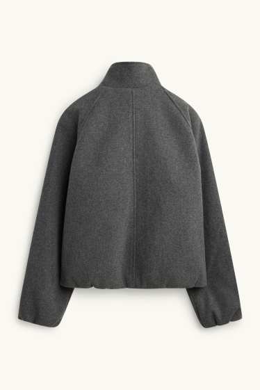 Bambine - Giacca bomber - foderata - grigio scuro
