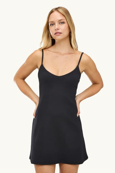 Damen - A-Linien Kleid - schwarz