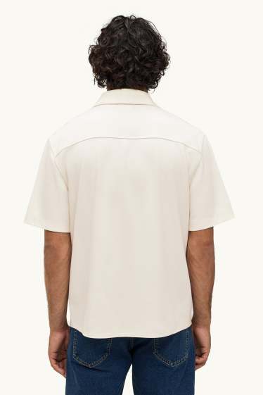 Home - Camisa - relaxed fit - Kent - texturada - blanc
