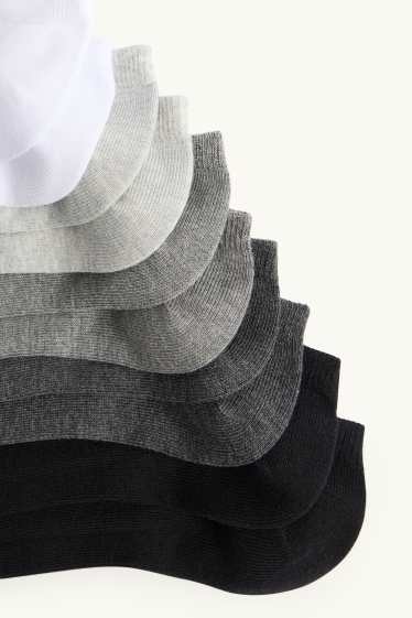 Hommes - Lot de 5 paires - socquettes - noir / gris