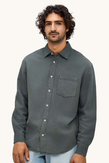 Herren - Hemd - Relaxed Fit - Kent - dunkelgrün