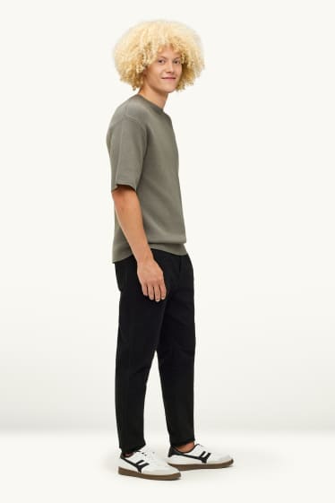 Hommes - Chino - tapered fit - noir