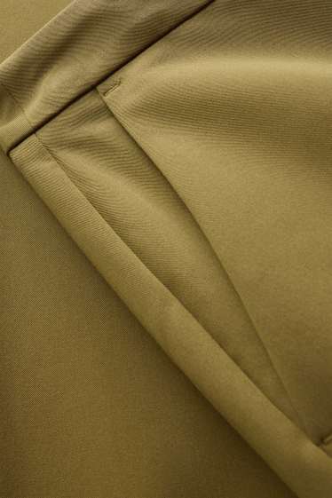 Dames - Business-broek - high waist - wide leg - groen