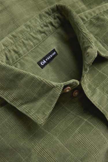 Kinderen: jongens - Corduroy overhemd - geruit - groen