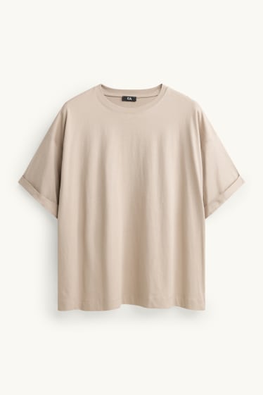 Damen - T-Shirt - Relaxed Fit - beige