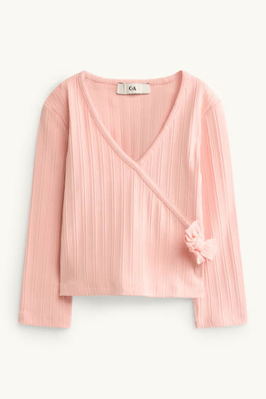 Children Girls - Set - top and long sleeve top - 2 piece - cremewhite