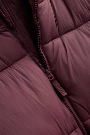 Men - Quilted jacket - water-repellent - bordeaux