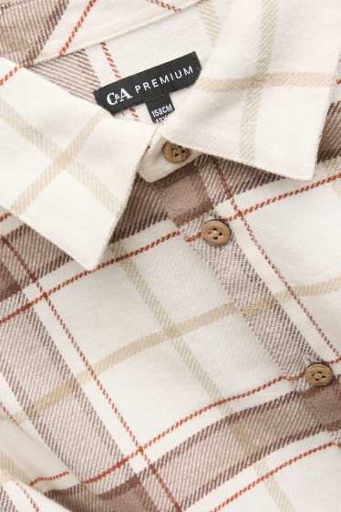 Bambini - Camicia - a quadretti - marrone / bianco crema
