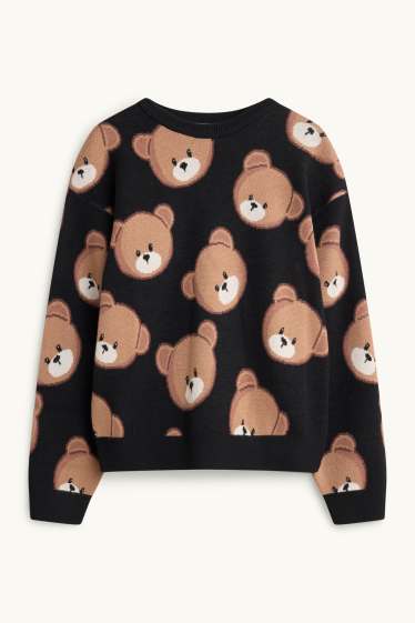 Bambine - Orsacchiotto - maglione - nero / beige