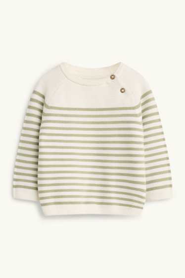 Neonati - Completo per neonati - 2 pezzi - verde / bianco crema