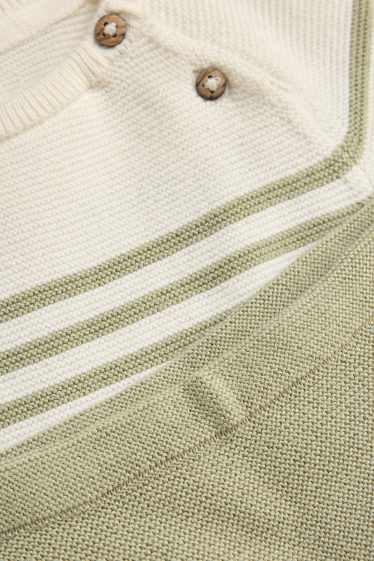 Neonati - Completo per neonati - 2 pezzi - verde / bianco crema