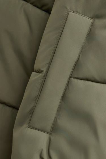 Uomo - Giacca trapuntata - foderata - idrorepellente - verde scuro
