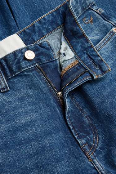 Women - Straight leg jeans - high waist - selvedge - blue denim