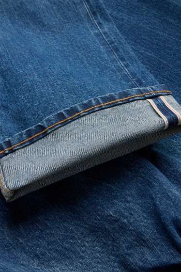 Women - Straight leg jeans - high waist - selvedge - blue denim