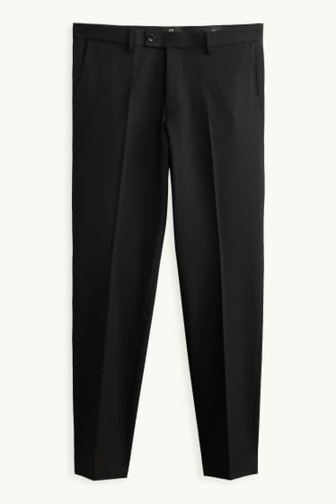 Uomo - Pantaloni del vestito - slim fit - Flex - nero