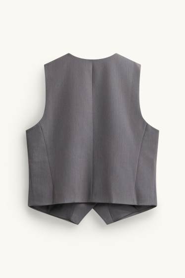 Dames - Business-gilet - regular fit - grijs