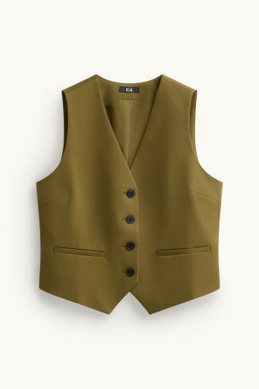 Dames - Business-gilet - regular fit - kaki
