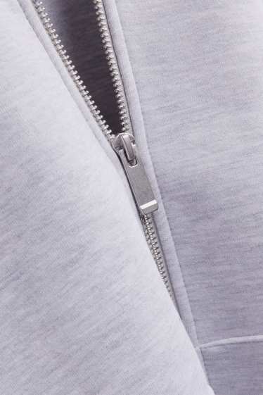 Herren - Sweatjacke mit Kapuze - hellgrau