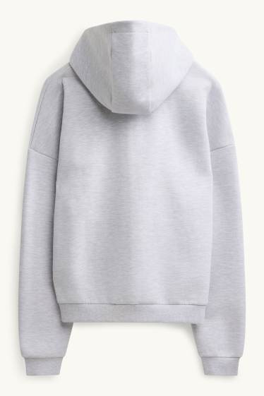 Herren - Sweatjacke mit Kapuze - hellgrau