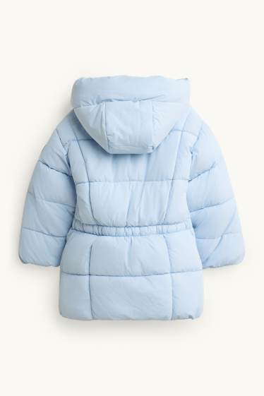 Enfants filles - Doudoune avec capuche - finition déperlante - bleu clair