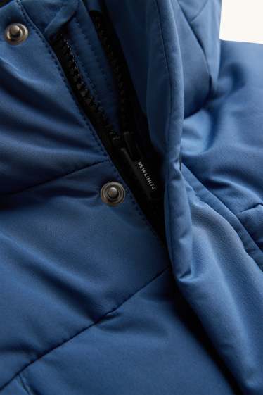 Nen - Jaqueta embuatada amb caputxa - amb folre - repel·lent a l’aigua - blau