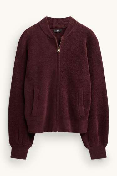 Women - Cardigan - bordeaux