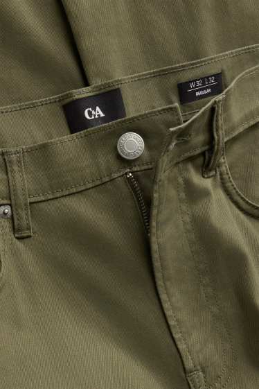 Men - Trousers - straight fit - dark green