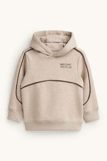 Bambini - Set - felpa con cappuccio e pantaloni sportivi - 2 pezzi - beige melange