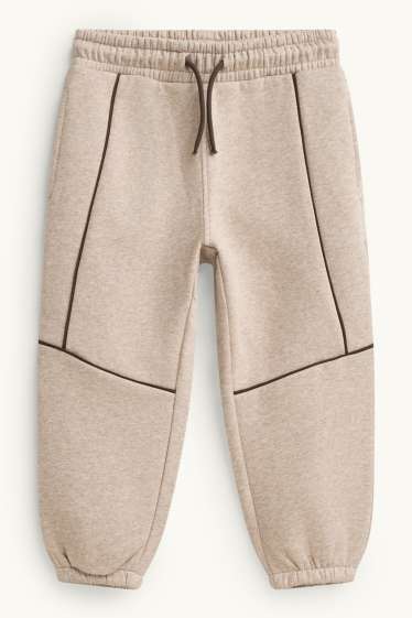 Bambini - Set - felpa con cappuccio e pantaloni sportivi - 2 pezzi - beige melange