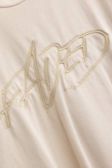 Men - T-shirt - relaxed fit - light beige