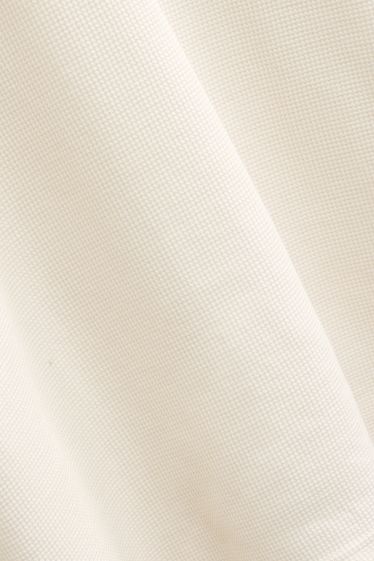 Hommes - T-shirt - relaxed fit - finition texturée - blanc crème