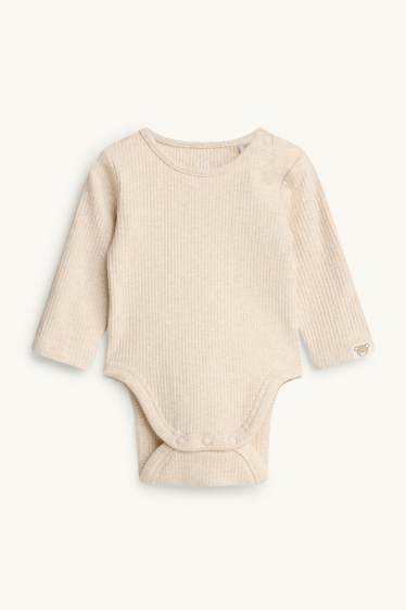 Baby: jongens - Teddybeer - newbornoutfit - 2-delig - crème wit