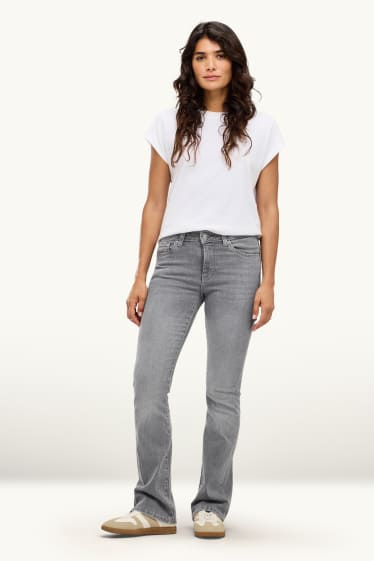 Donna - Bootcut jeans - vita media - LYCRA® - jeans grigio