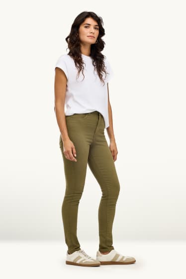 Damen - Jegging Jeans - High Waist - khaki