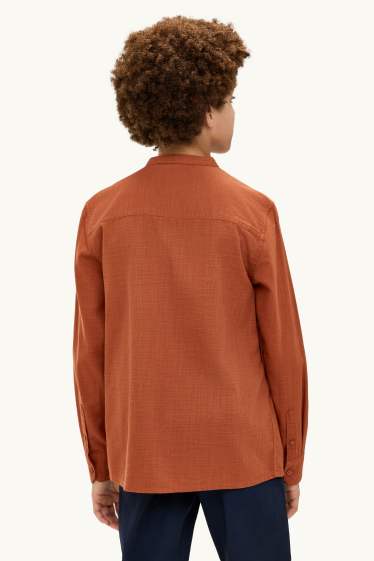 Children Boys - Shirt - rust