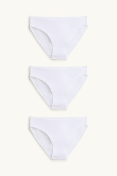 Femmes - Lot de 3 - culottes - blanc